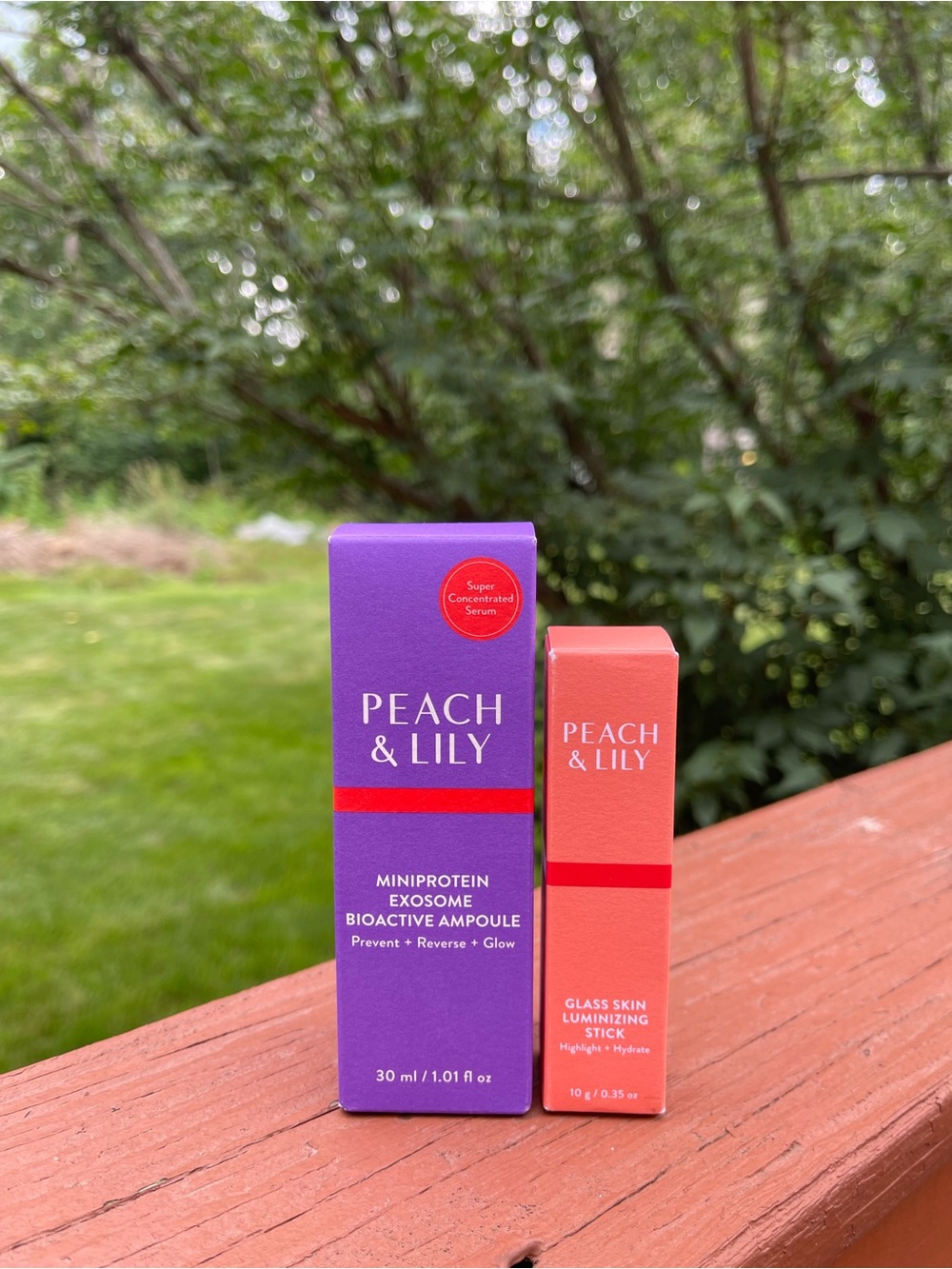 Peach Colored Glass Skin Luminizing Stick & Serum Set